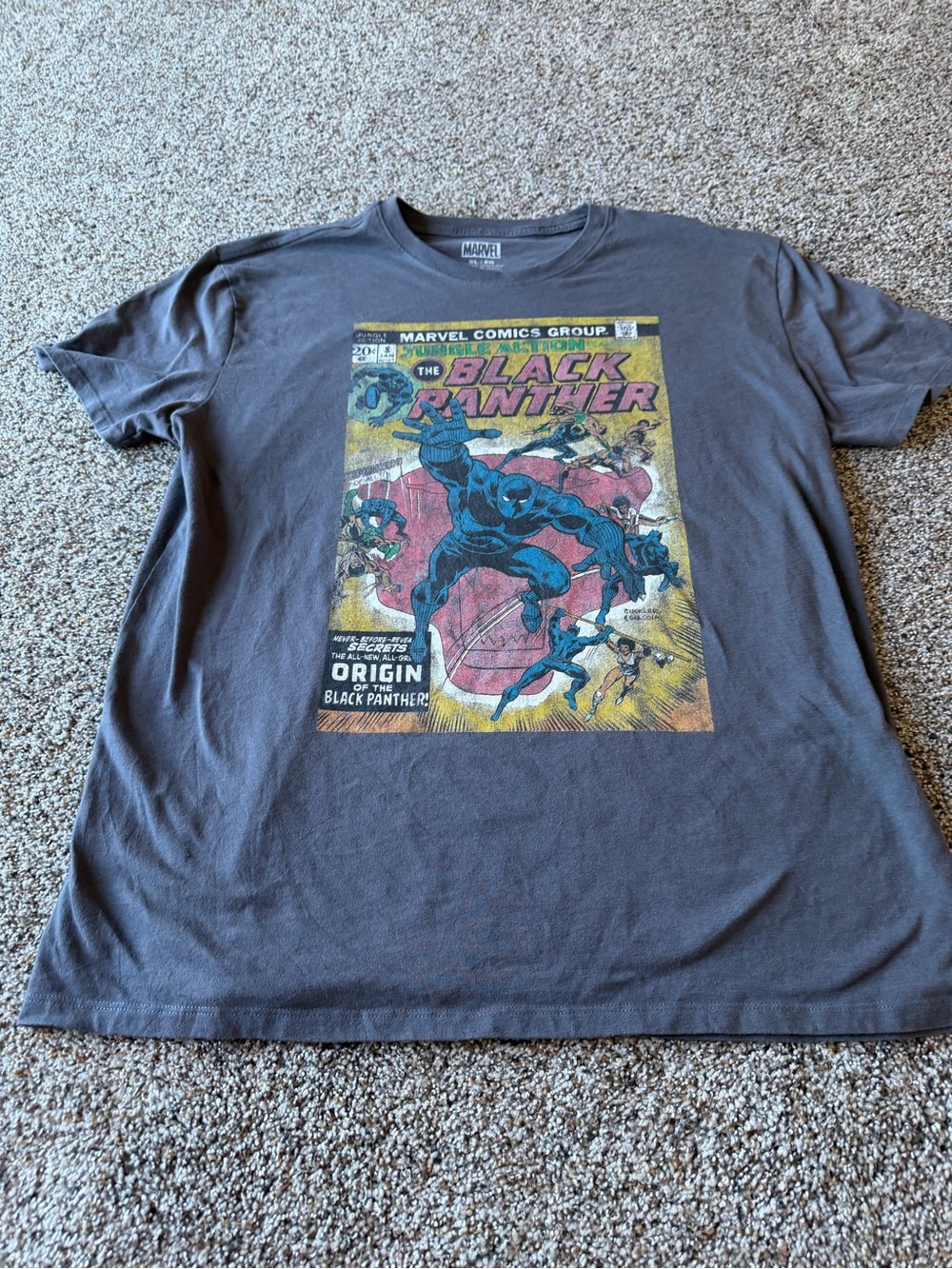 Marvel Black Panther Jungle Action #8 Comic Graphic T Shirt Charcoal XL